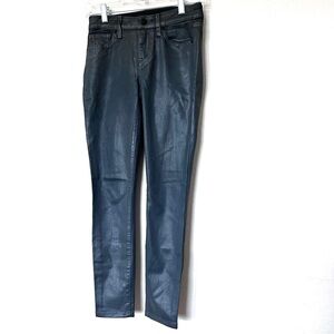 Joe's Jeans Women’s Coated Mid-Rise Skinny Ankle Jeans Black Size 24